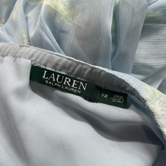 Ralph Lauren Light Blue Floral Maxi Skirt - Picture 2 of 3